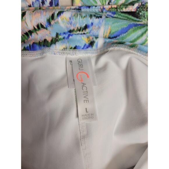 Guru Active Capri Length Yoga Leggings Exercise Running Womens L - Picture 3 of 4